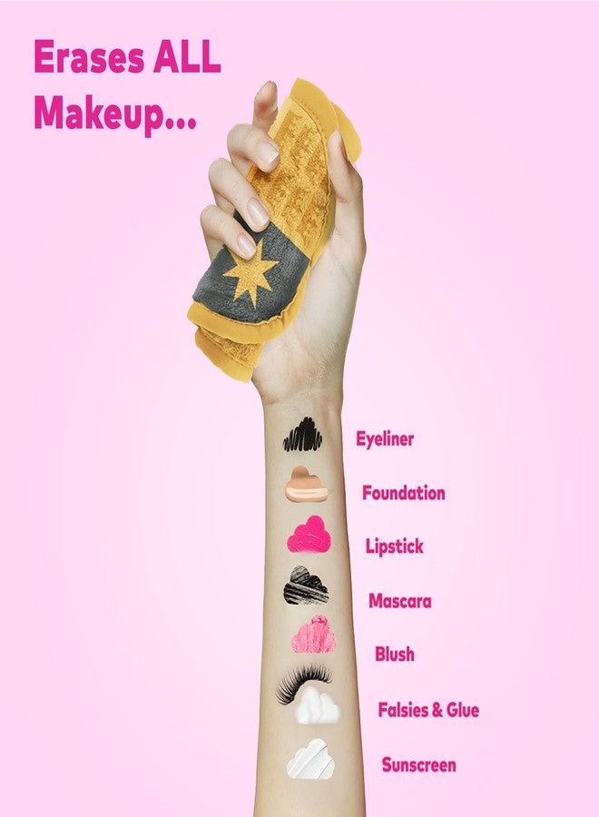 Makeup Eraser The Original MakeUp Eraser Mini PRO, Erase All Makeup With Just Water, Including Waterproof Mascara, Eyeliner, Foundation, Lipstick, Sunscreen and More! Chic Harry Potter Hufflepuff, 1ct. - Image 2